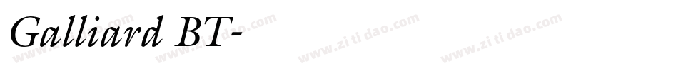 Galliard BT字体转换